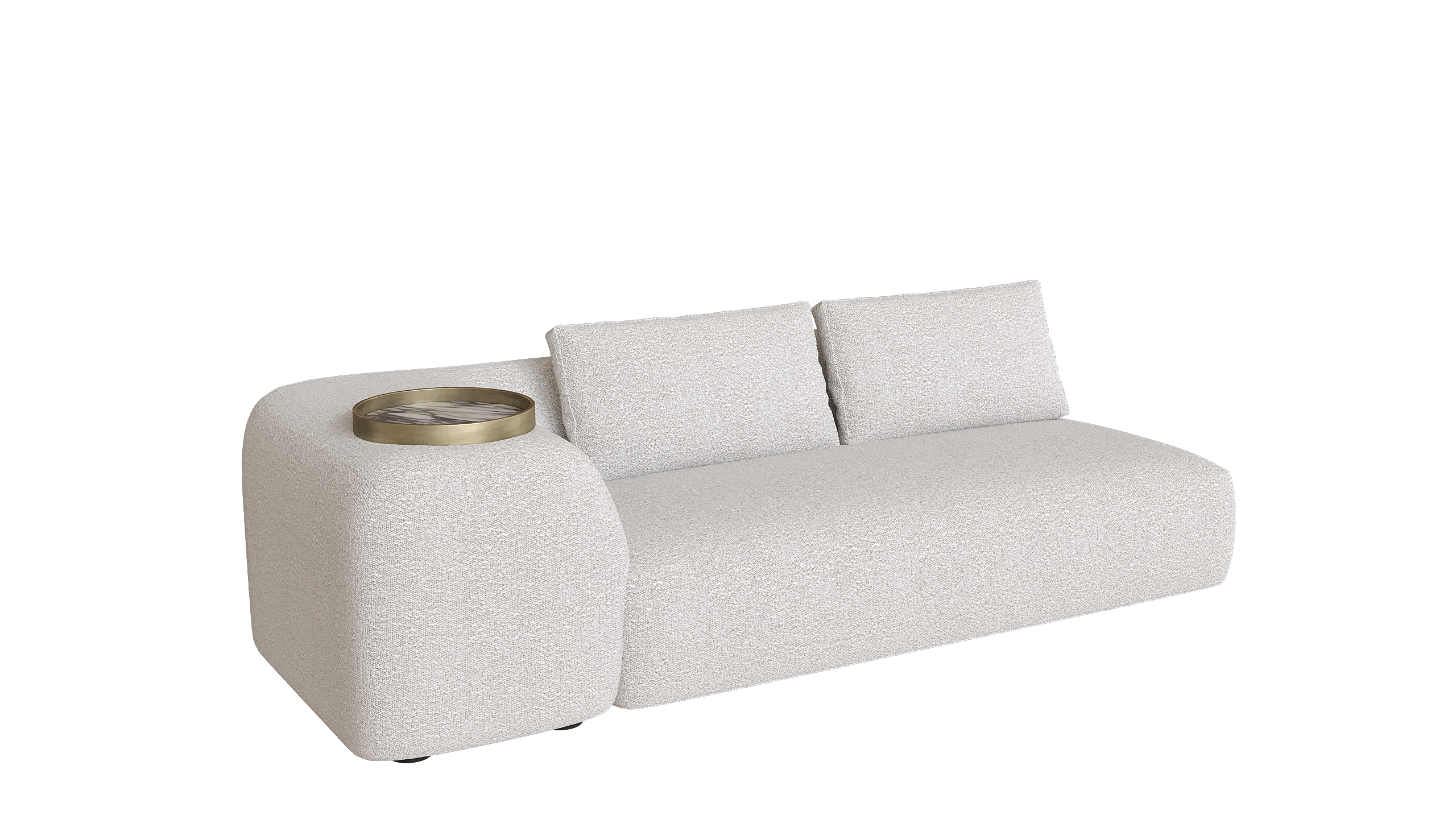 OLYMPOS -  Geniş Tek Kollu Sehpalı Üçlü Modül