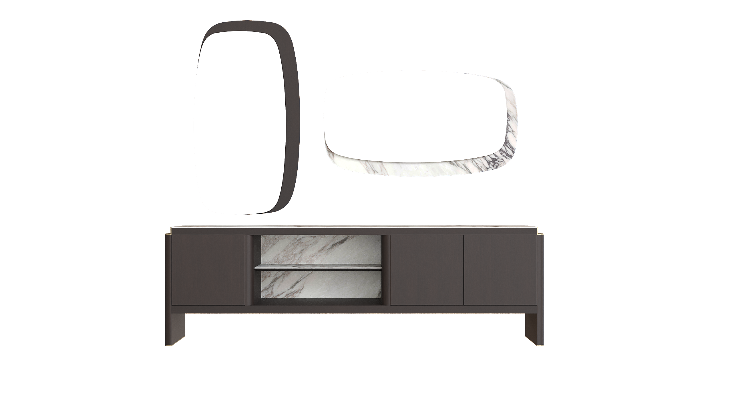 OLYMPOS - Konsol Aynası Porselen